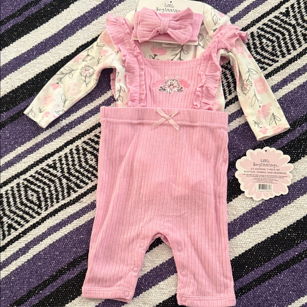2/$20 Little Beginnings 3pc set size 0/3 months NWT